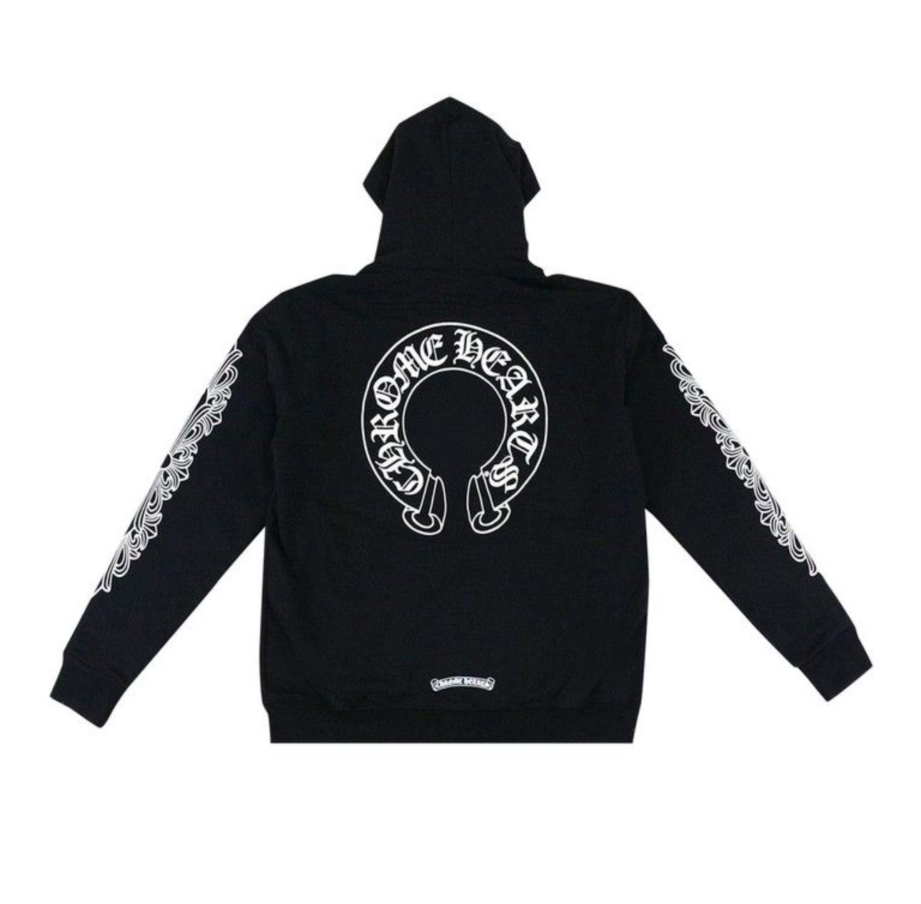 Chrome Hearts Horseshoe Floral Zip Up Hoodie ‘Black’